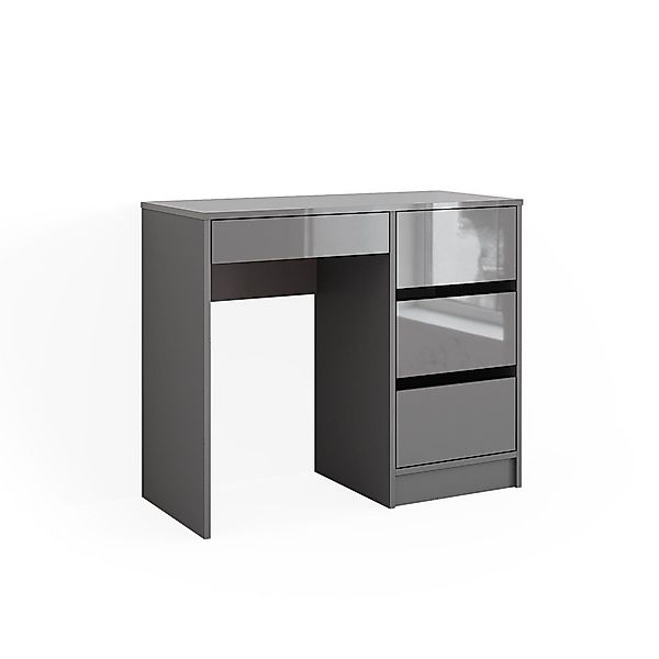 Vicco Schreibtisch Sherry, Grau Hochglanz, 90 günstig online kaufen