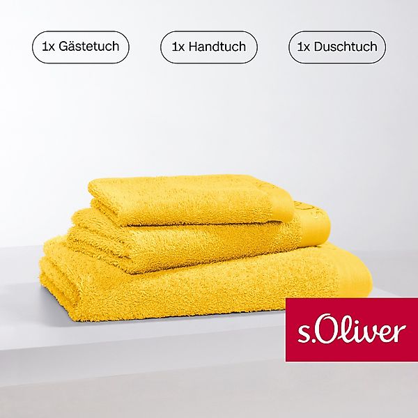 s.Oliver Handtuch Set »s.Oliver, Premium Qualität, 600 gr/m²,«, Set, 3 tlg. günstig online kaufen