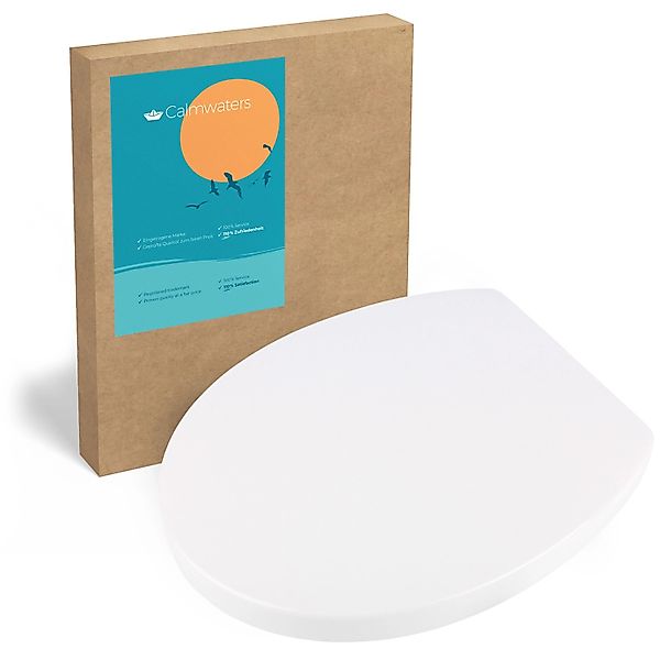 Calmwaters WC-Sitz Modern Soft, Weiß, Duroplast, günstig online kaufen