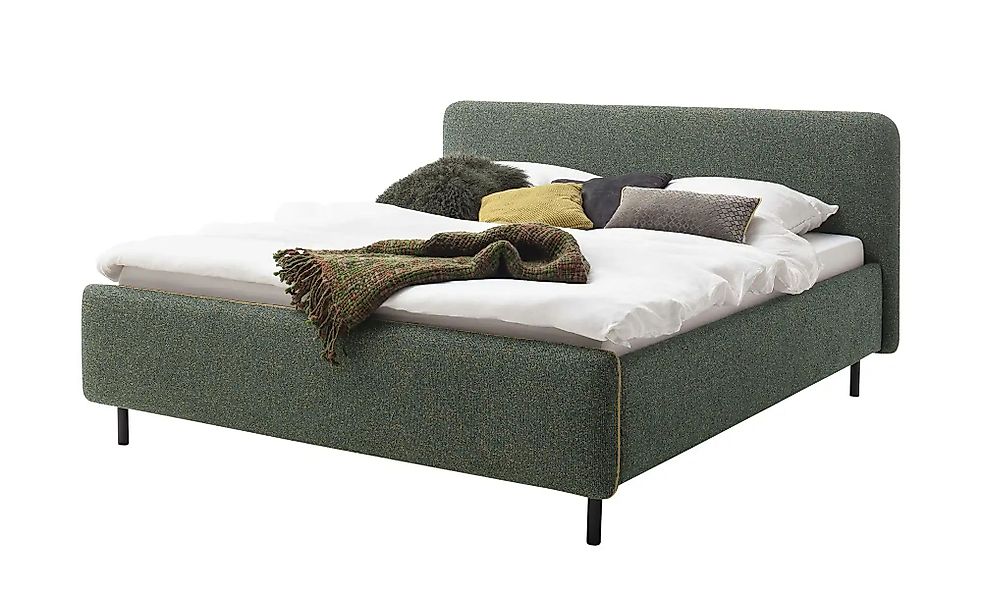 Polsterbett in meliertem Webstoff Primo ¦ grün ¦ Maße (cm): B: 204 H: 105 B günstig online kaufen