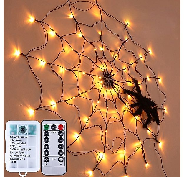 Rosnek LED-Lichterkette 1M Durchmesser, 8 Lichtmodi, für Party Hof Bar Weih günstig online kaufen