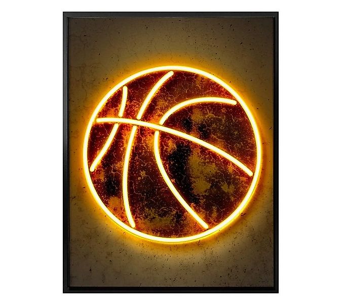 K&L Wall Art Poster Poster Mielu Neon Streets Kult Retro Basketball Sport B günstig online kaufen