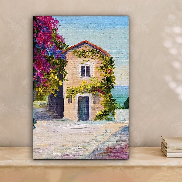 OneMillionCanvasses® Leinwandbild Malerei - Haus - günstig online kaufen