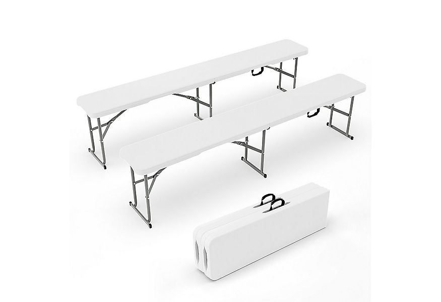 VINGLI Gartenbank Wetterfest aus Kunststoff, Klappbank, Sitzbank Flur, Bier günstig online kaufen