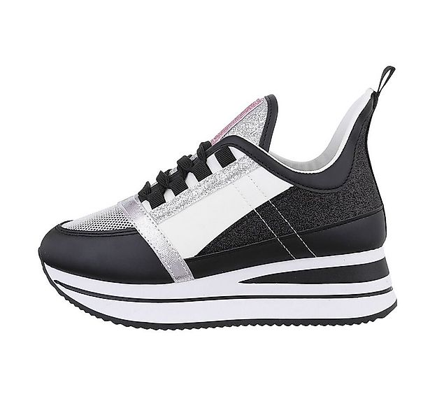 Ital-Design Damen Low-Top Freizeit Sneaker Keilabsatz/Wedge Sneakers Low in günstig online kaufen