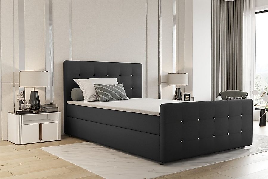 Fun Möbel Boxbett Schlafzimmerbett MARKOS Überlänge in Stoff Soro (Liegeflä günstig online kaufen