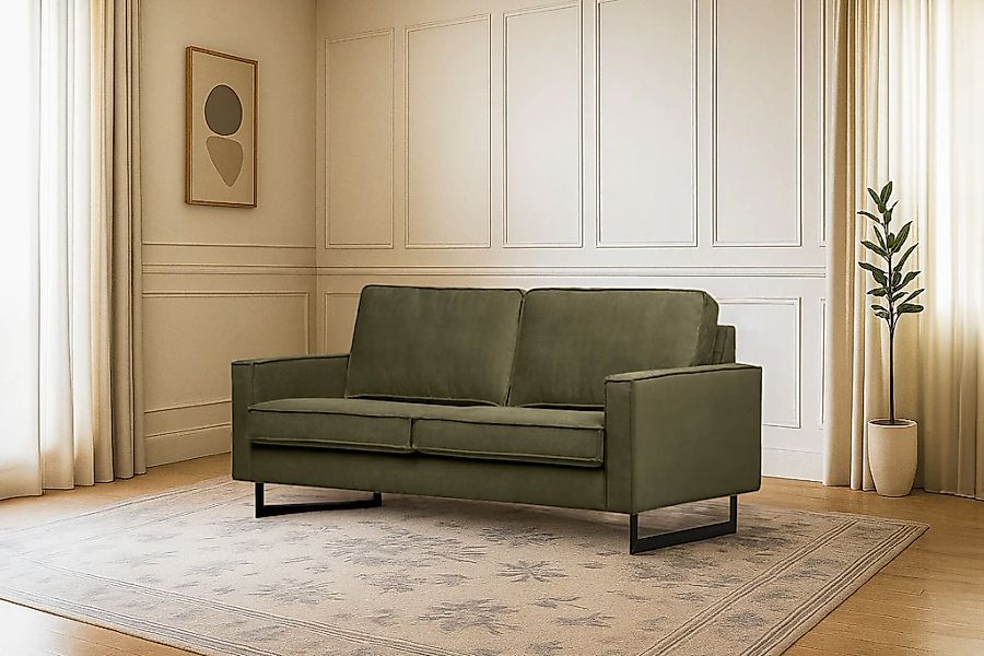 Home affaire 2-Sitzer "Pinto, 166 cm, Cord, Chenille, Lederoptik" mit Keder günstig online kaufen