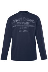 Men Plus T-Shirt Men+ Langarmshirt Brustprint günstig online kaufen