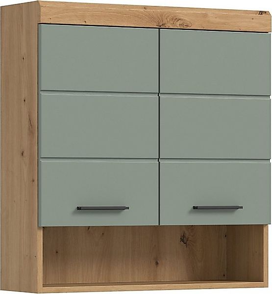 xonox.home Hängeschrank Salbei/Artisan Eiche Nachbildung B/H/T: 74x79x24 cm günstig online kaufen