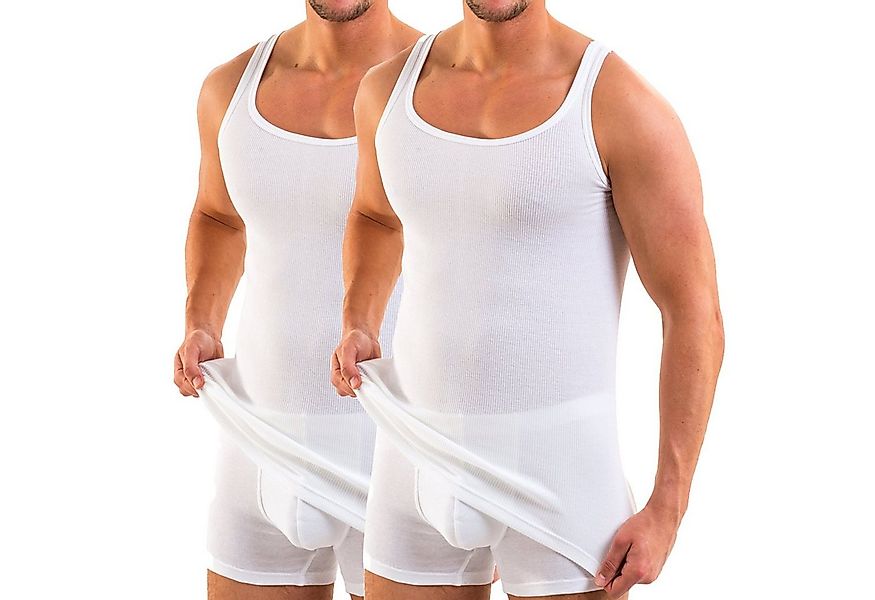 HERMKO Unterhemd 3018 2er Pack Herren Unterhemd Doppelripp aus 100% Bio-Bau günstig online kaufen