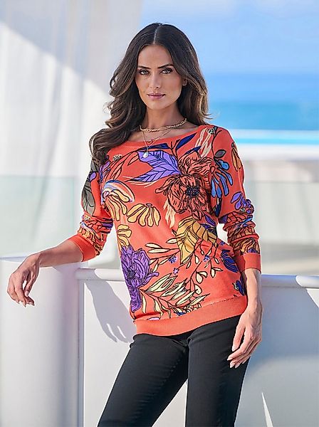 heine Strickpullover Druck-Pullover Langarm Jersey günstig online kaufen