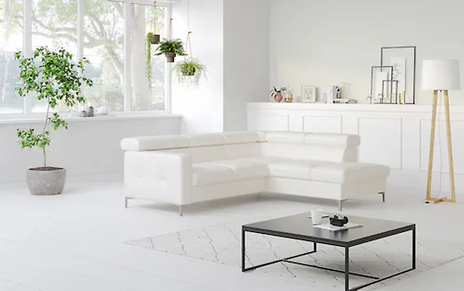 COTTA Ecksofa »Sammy L-Form« mit Kopfteilverstellung, wahlweise mit Bettfun günstig online kaufen