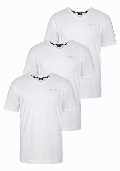 H.I.S V-Shirt (3-er Pack) Kurzarm, Slim Fit, aus Baumwolle günstig online kaufen