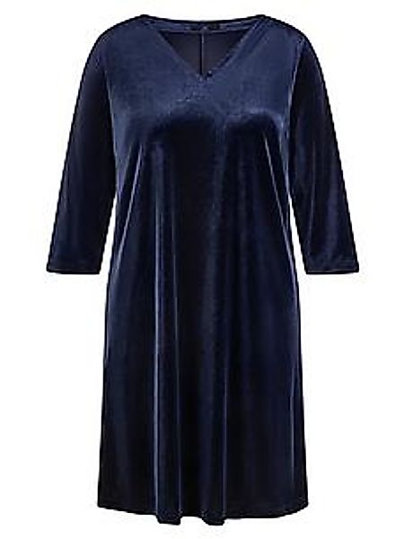 Samt-Kleid V-Ausschnitt Emilia Lay blau günstig online kaufen