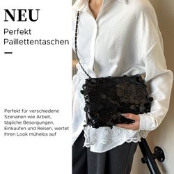 Refttenw Umhängetasche Clutch Glitzer Pailletten,Schultertasche,Crossbody B günstig online kaufen