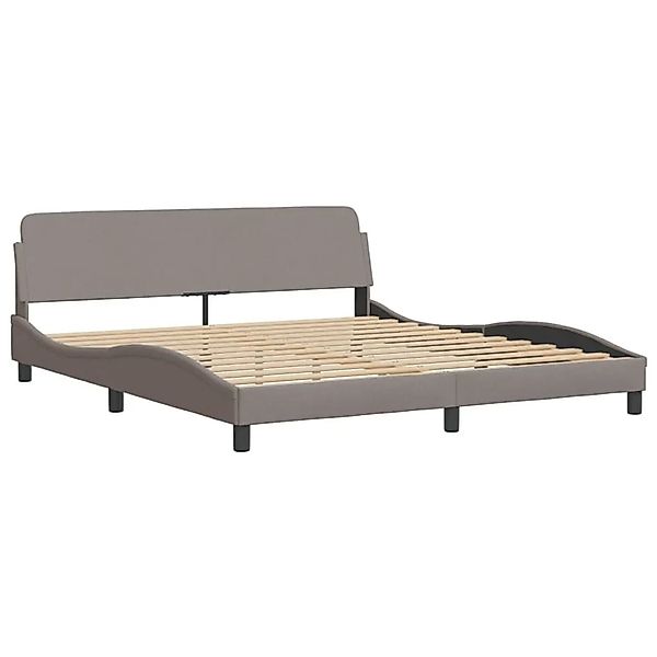 vidaXL Bettgestell Dover Taupe 180x200 cm Stoff 373229 günstig online kaufen