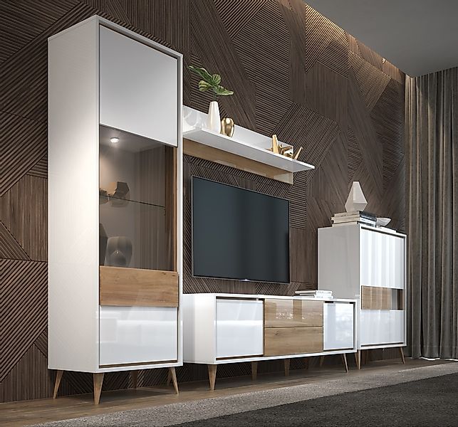 Home affaire Vitrine "Vida", UV lackiert, hochglänzend, Soft-Close und Push günstig online kaufen