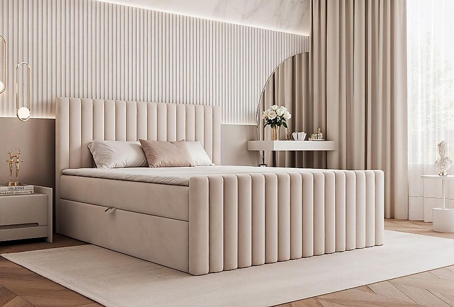 Compleo Boxspringbett elegant und modern MIAMI II, Bonell-Matratze, mit zwe günstig online kaufen