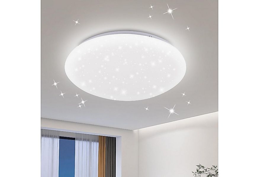 Nettlife LED Deckenleuchte Sternenhimmel Weiß Schlafzimmer Deckenlampe 12W günstig online kaufen