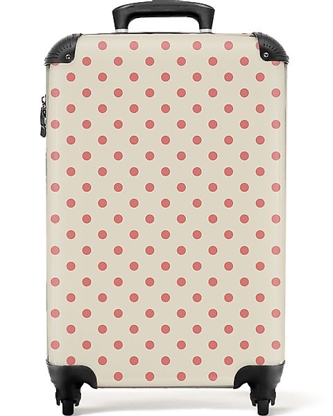 NoBoringSuitcases.com© Hartschalen-Trolley Punkte - Rosa - günstig online kaufen