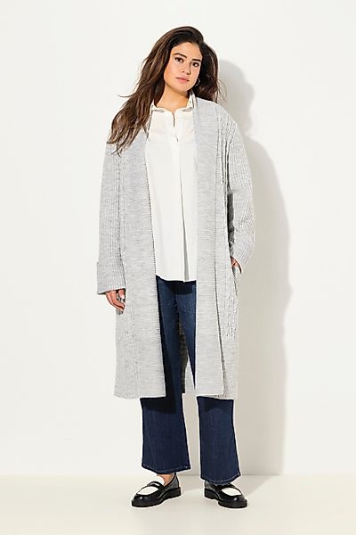 Ulla Popken Strickjacke Long-Strickjacke meliert offene günstig online kaufen
