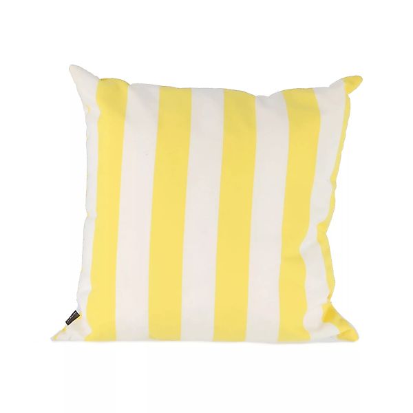 Kissen SOMNIA Streifen weiß/gelb 48 x 48 cm günstig online kaufen