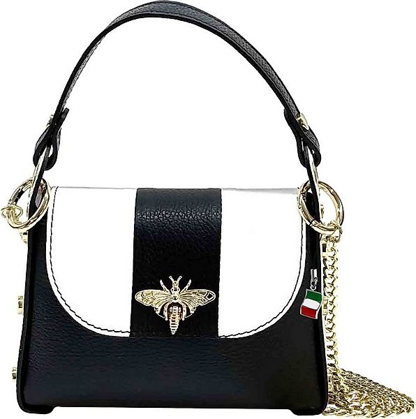 FLORENCE Umhängetasche Florence Tasche schwarz weiß Leder (Umhängetasche), günstig online kaufen