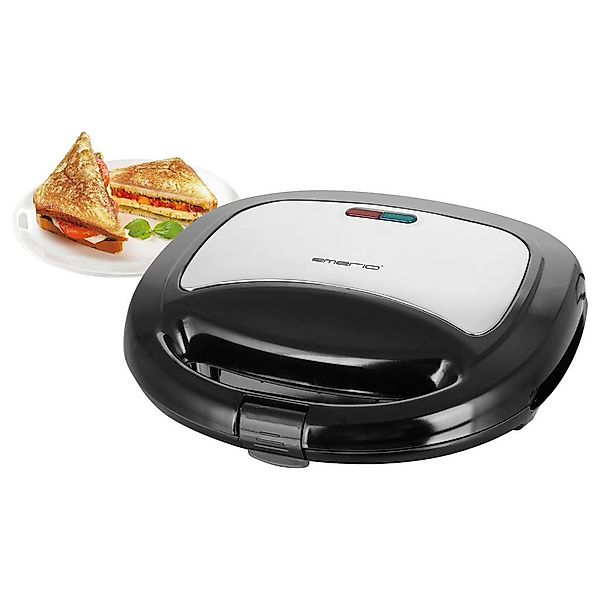 Emerio Sandwichtoaster ST-120889 silber schwarz Kunststoff Edelstahl B/H/T: günstig online kaufen