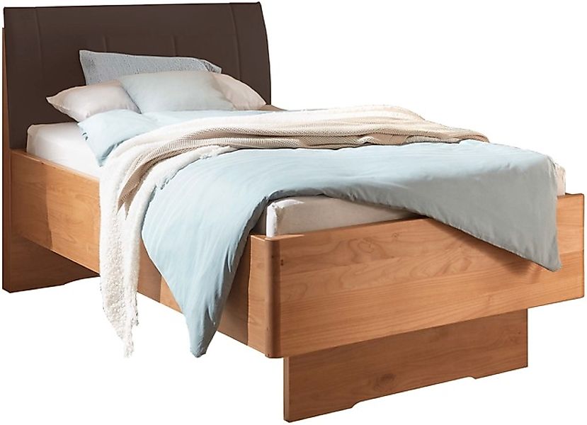 WIEMANN Holzbett »Cardiff, Bettgestell, Bettrahmen, teilmassiv, mit Polster günstig online kaufen