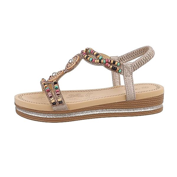 Ital-Design Damen Boho/Hippie Riemchensandalette (85960306) Keilabsatz/Wedg günstig online kaufen