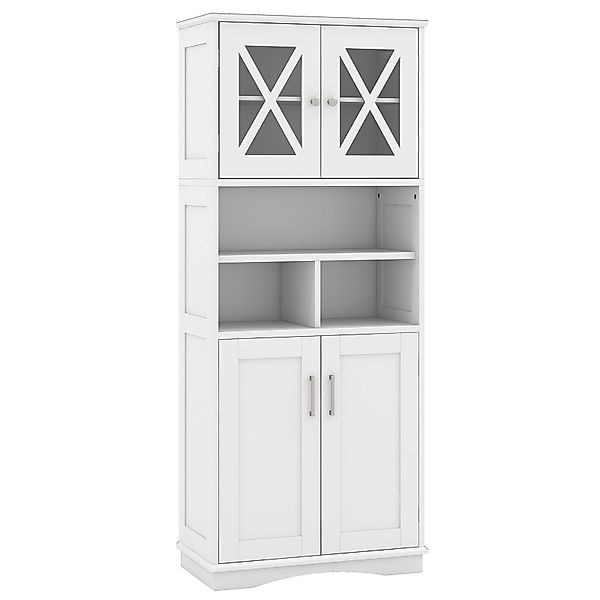 KOMFOTTEU Hochschrank Hochschrank Badezimmerschrank,3 offene Fächer günstig online kaufen