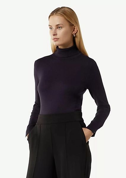 Comma Langarmshirt Eleganter Feinstrickpullover mit Rollkragen günstig online kaufen