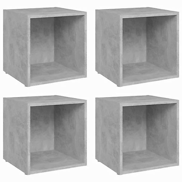 furnicato TV-Schrank TV-Schränke 4 Stk. Betongrau 37x35x37 cm Holzwerkstoff günstig online kaufen