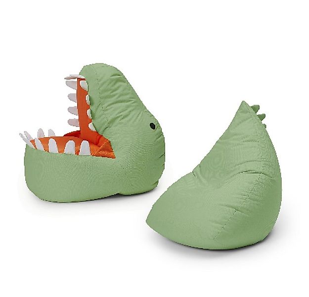 Lumaland Sitzsack Kinder Dino Kissen 90x90x70 cm (2 St), Kuschelsitzkissen, günstig online kaufen