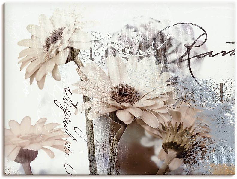 Artland Wandbild "Gerberas Detail" Blumenbilder 1 Stk. tlg. als Leinwandbil günstig online kaufen