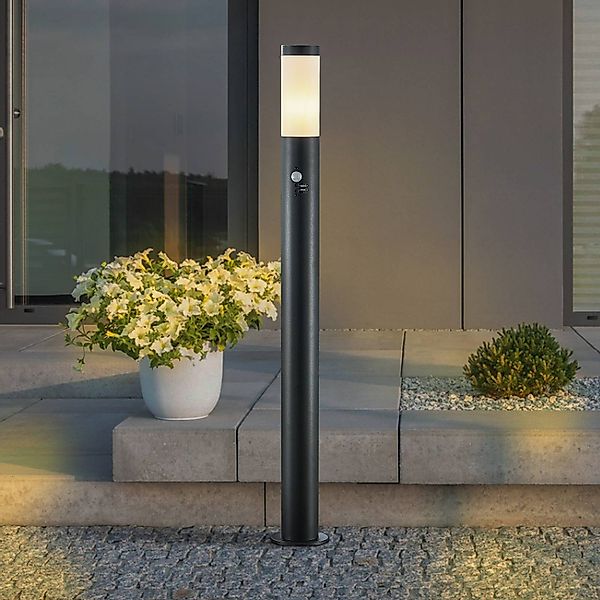 Lindby Wegelampe Statius, anthrazit/weiß, Sensor, 100cm günstig online kaufen