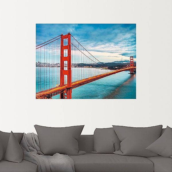 Artland Wandbild "Golden Gate Bridge", Brücken, (1 St.), als Alubild, Outdo günstig online kaufen