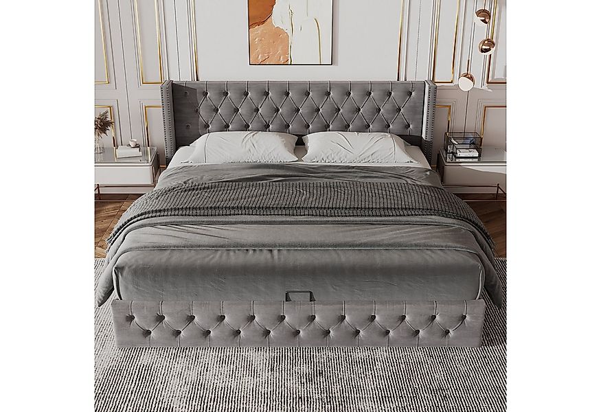 STILVORA Polsterbett Doppelbett 140×200 mit Stauraum,Hydraulisches Jugendbe günstig online kaufen