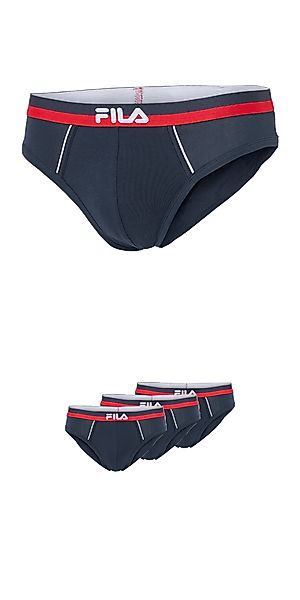 Fila Slip "MAN BRIEF", (3er Pack), mit kontrastfarbenem Saum günstig online kaufen
