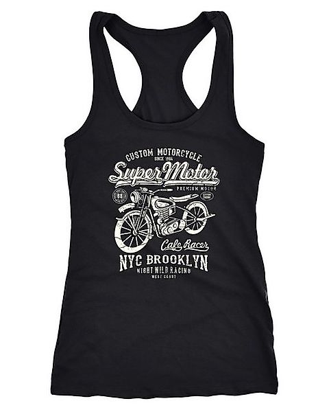 Neverless Tanktop Damen Tank Top Motorrad Super Motor Biker Racerback Tankt günstig online kaufen