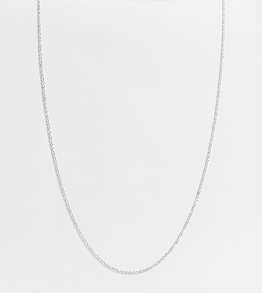 ASOS DESIGN – Halskette aus Sterlingsilber mit T-Steg-Verschluss und mit He günstig online kaufen