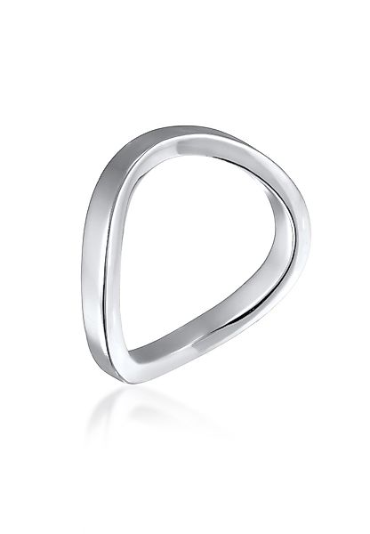 Elli Fingerring Bandring Stapelring Welle Goldfarben günstig online kaufen