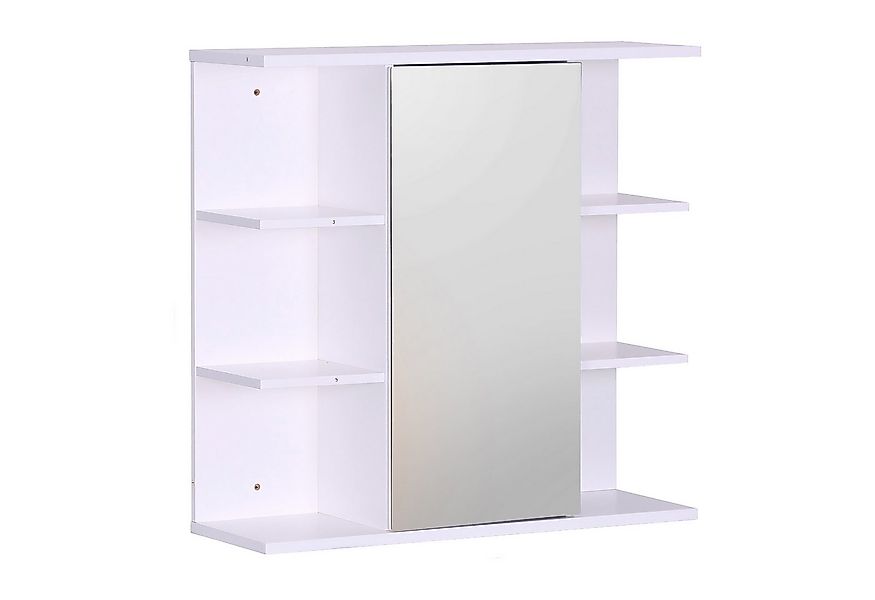 relaxdays Spiegelschrank mit 8 Ablage weiß günstig online kaufen