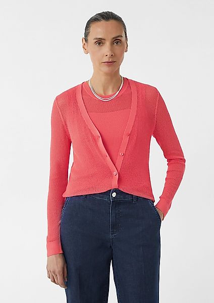 Comma Strickjacke Feinstrick-Cardigan im Slim Fit günstig online kaufen
