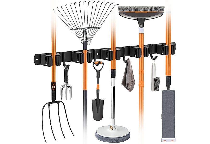 FOUORTUNATE-BEE Wandhaken Besenhalterung Wand, (5 Halter + 4 Haken Edelstah günstig online kaufen