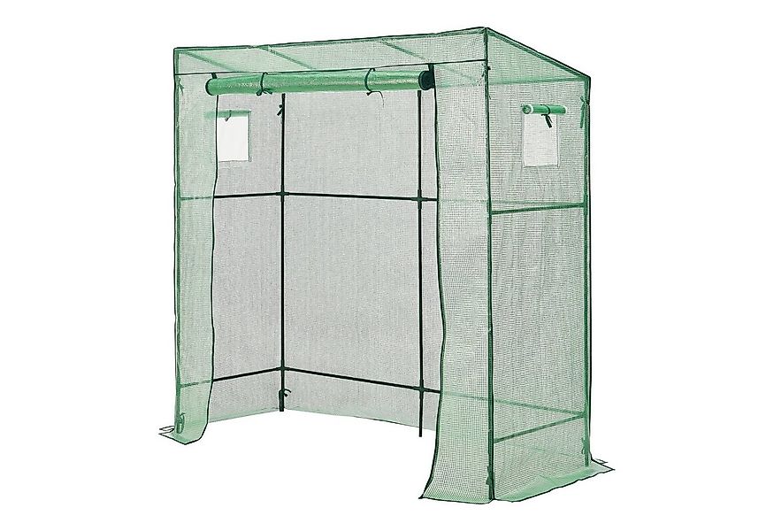 en.casa Gewächshaus, Vlaardingen Foliengewächshaus 198x78x200cm Grün günstig online kaufen