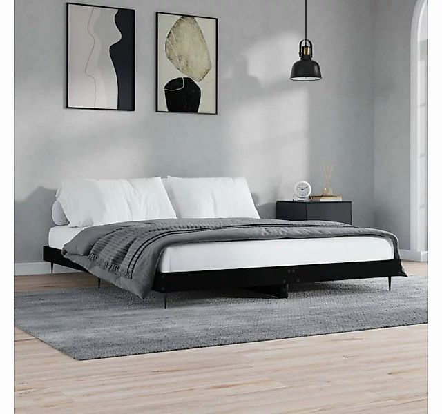 furnicato Bett Bettgestell Schwarz 120x200 cm Holzwerkstoff günstig online kaufen