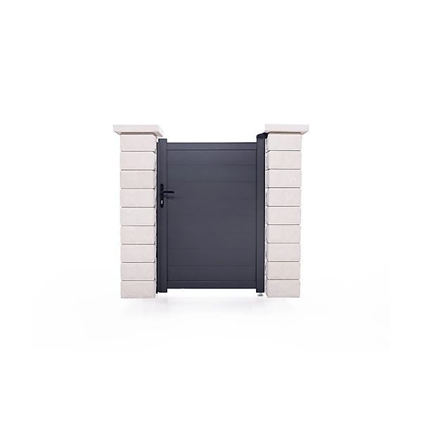 Casanoov Gartentür 1M Eiger H 140Cm & 2 Alu Pfosten H 166Cm Grau günstig online kaufen