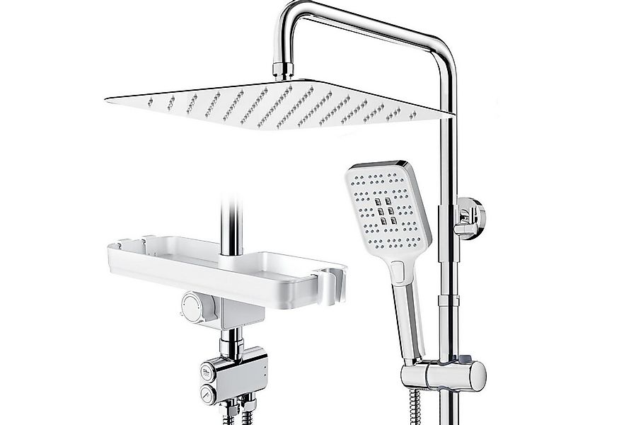 Rainsworth Duschsystem mit Armatur, mit Ablage, 25 X 25 cm Rund Regendusche günstig online kaufen