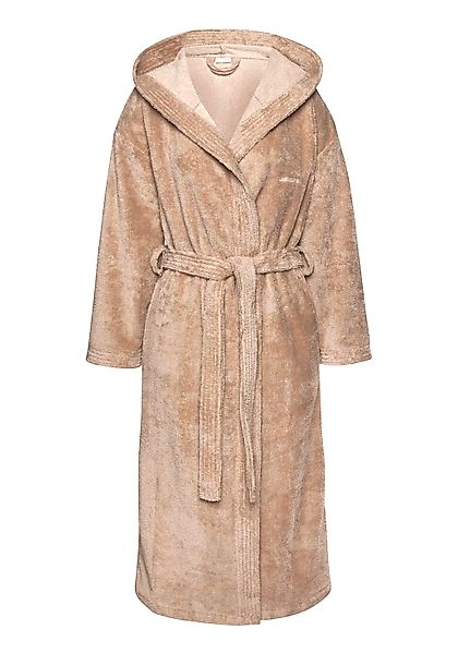 LASCANA Bademantel, Midilänge, Baumwolle, Kapuze, Gürtel günstig online kaufen